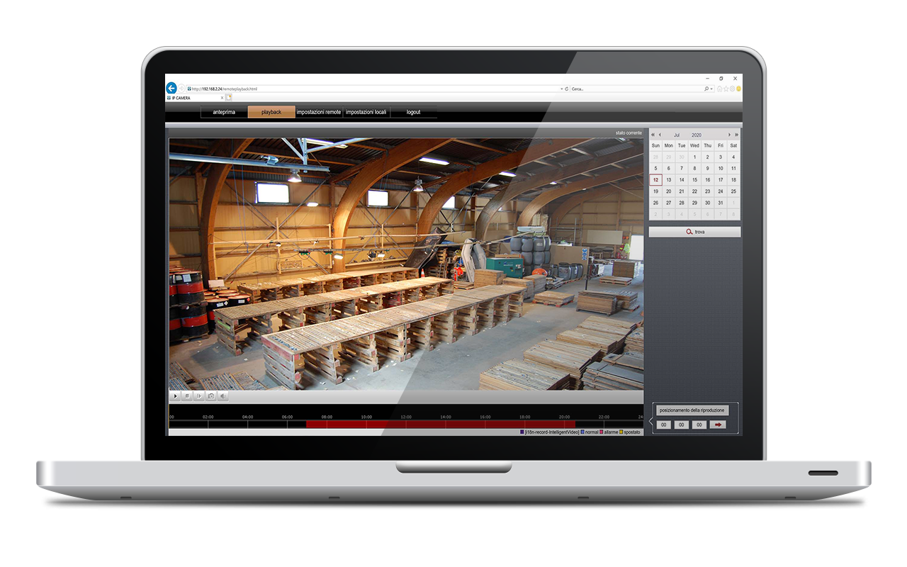Controllo telecamera IP da browser